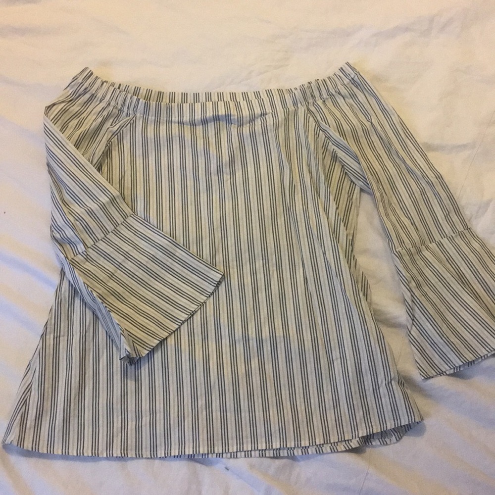Striped Off The Shoulder Top